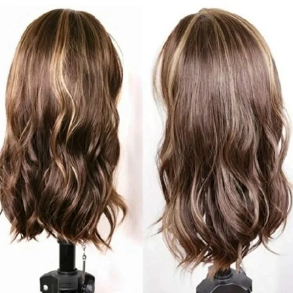 - 22 Blonde Brown Ombre Lace Front Long Wavy Wig *NEW*